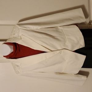 Wmns Studio Lace Back Jacket  - Off White.   LRG